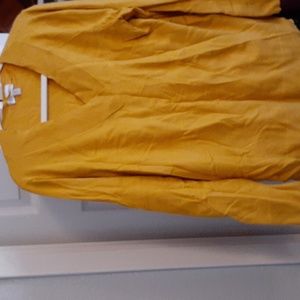 Neiman Marcus XL super soft mustard yellow sweater